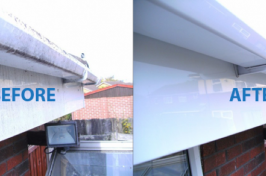 gutter clean BEFORE-AFTER by Roofer UK