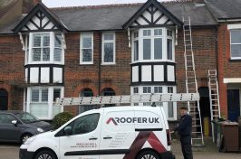 Roofer UK van on site